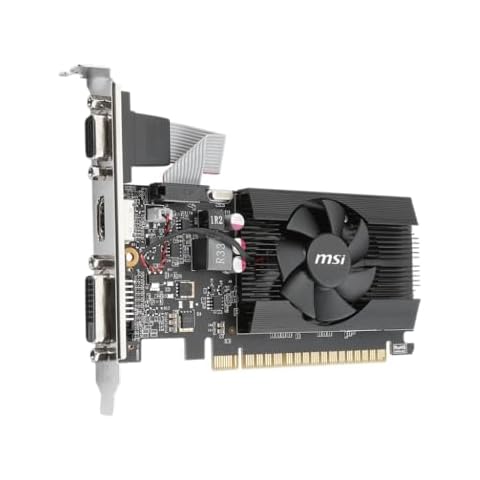 MSI Gaming GeForce GT 710 2GB GDRR3 64-bit HDCP Support DirectX 12 OpenGL 4.5 Single Fan Low Profile Graphics Card Cover