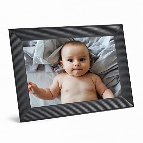 Aura Carver Luxe WiFi Digital Picture Frame, 10.1”, Add Photos with Aura App, Free Unlimited