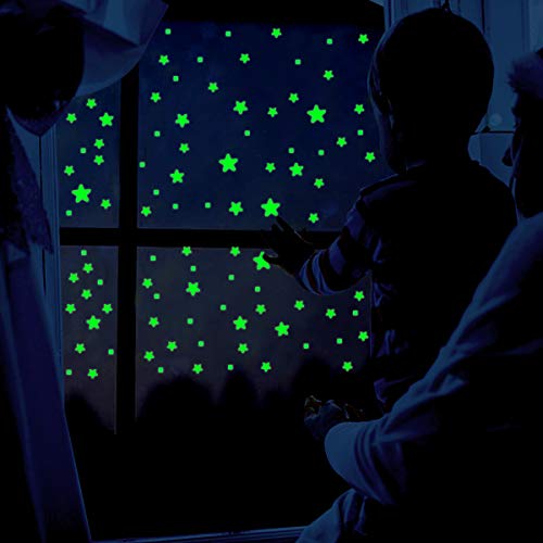 Glow in The Dark Stars for Ceiling, Ceiling Star Stickers for Kids Room, Wall Decals, DIY