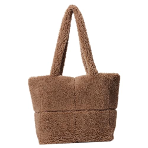 Sac à bandoulière peluche pour femme grand fourre-tout doux ifundom