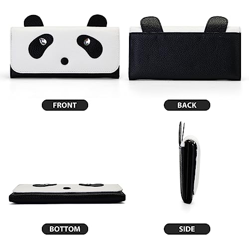 Genuine Leather Cute Panda Envelop Wallet Clutch2