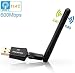 ANEWKODI 600Mbps USB Wifi Adapter USB Wireless Adapter Daul Band 2.4GHz/5GHz 433Mbps 802.11 ac/a/b/g/n Wireless Adapter for Desktop/Laptop/PC, Support Windows 10/8/7/Vista/XP/2000/Mac Os