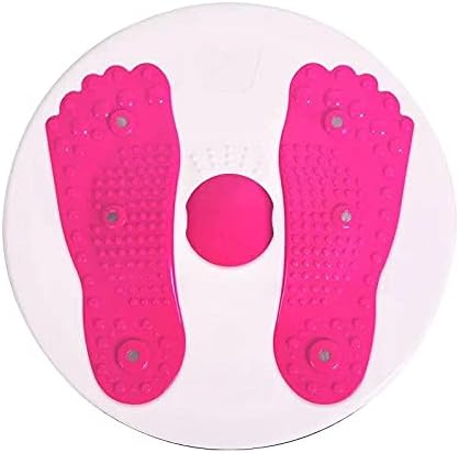 3D Massage Magnetic Therapy Waist Twisting Plate Waist Twister Aerobic Exercise Balance Board Foot Massage Plate Weight Loss Machine Body Shaping Disc for Indoor Fitness Sports (Pink)