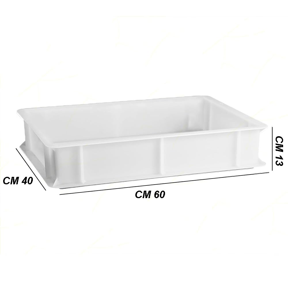 Set 3 Cassette con Coperchio portaimpasti palline Pizza Pane panette 60x40x13 certificata per alimenti VASCHETTA DA FRIGO professionale litri 24 impilabile sovrapponibile PIZZERIA CASEIFICI