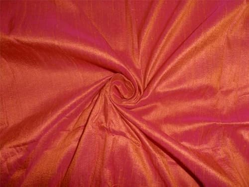Tissu Dupioni soie orange et rose 111,8 cm : exprimez votre créativité à travers la soie