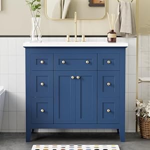   Modern-36-Inch-Bathroom-Vanity-with-Single-Sink-Set-Freestanding-Bathroom-Cabinet-with-1-Tip-Out-Drawer-5-Drawers-and-2-Doors-Solid-Wood-Frame-Bathroom-Vanities