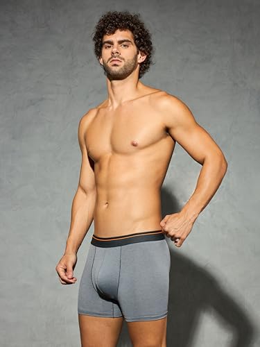 Image of TECHNOSPORT Men's Solid Trunks with Anti Microbial Properties - (Pack of 2)