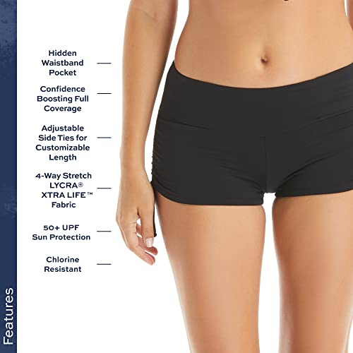 BEACH HOUSE Side Tie Bikini Swimsuit Shorts - Modest High Waisted Swim Bottom2