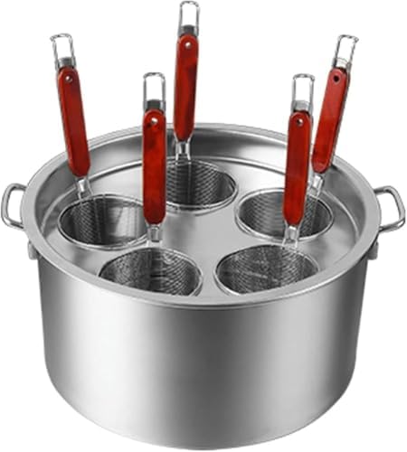 Stainless Steel Pasta Cooker rt Set with Strainer & Steamer Basket - Perfect for Home Kitchen & Restaurant Cooking, & Easy to Clean Cookware