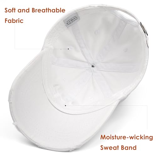 Vintage Baseball Cap for Men Women Distressed Golf Dad Hat Adjustable Washed Cotton Baseball Hat Unisex — view 4