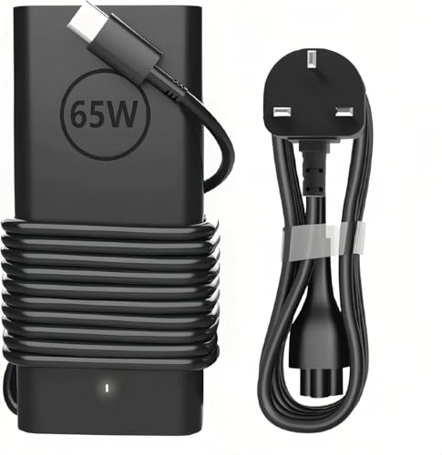 Riabwwox 65W Type C USB C Laptop Charger Compatible with Dell Laptop Charger for Latitude 5420 5520 7420 5450 5440 5530 5430 7330 7430 7410 7440 5320 5540 7390 7340 3540 3440 7320 XPS 13 Power Adapter