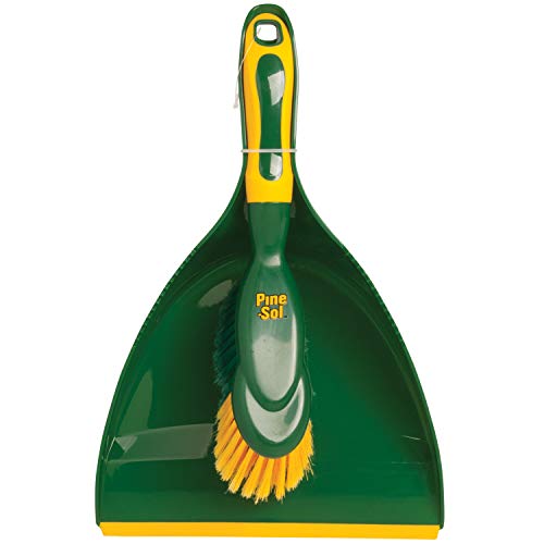 Image of Pine-Sol Mini Dustpan and Brush Set | Nesting Snap-On Design | Portable, Compact Dust Pan and Hand Broom for Cleaning, Green & Dustpan and Brush Set | Nesting Snap-On Design