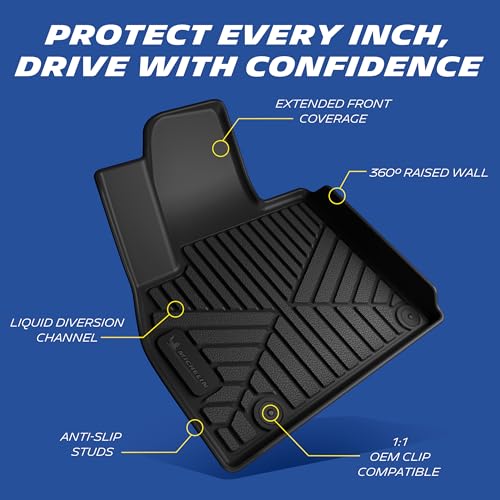 Image of Michelin Vehicle Mats for 2020-2025 Kia Telluride (3 Piece) | All-Weather TPE Custom Fit Liner, Premier