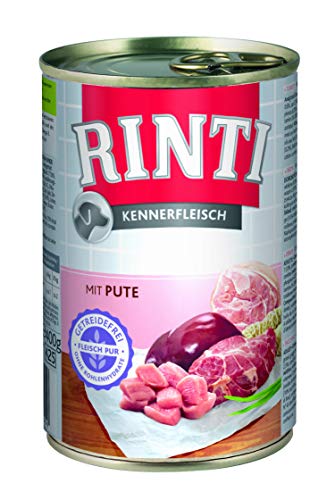 Rinti Pur Kennerfleisch Pute für Hunde, 12er Pack (12 x 800 g)