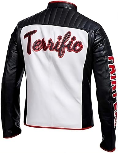 Mr Terrific Super Hero Cosplay Biker Leather Jacket4