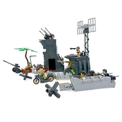 Image of General Jim's Military Brick Building Set - German Atlantic Wall Normandy Beach D-Day Building Blocks Model Great Gift for History Enthusiast, Teens and Adults