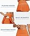 JoyGirl Pleated Tennis Skirt for Women with Shorts High Waisted Golf Skort Mini Skirt Workout Athletic Skorts Skirts with Pockets (Orange,Medium)