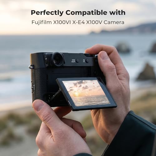 Image of K&F CONCEPT 3 Pack Camera Screen Protector Compatible with Fujifilm X100VI X-E4 X100V, 0.3mm 9H Hardness Tempered Glass Cover Anti-Scratch Bubble-Free & Hot Shoe Cover