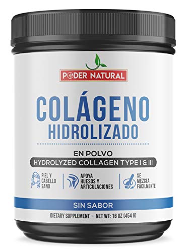 Poder Natural Colageno Hidrolizado En Polvo 1Lb Sin Sabor