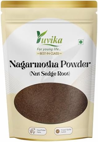 Yuvika Nagarmotha Powder - Cyperus Rotundus Rhizome - Nut Sedge Root 100 Grams