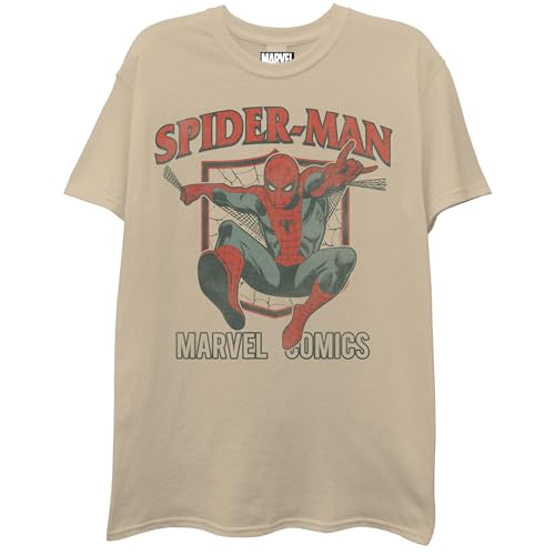 Marvel Men's Comics Spider-Man Swinging Short Sleeve T-Shirt