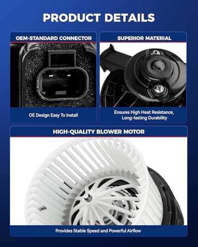 Image of KAX 700236 AC Blower Motor for Silverado 1500 /Sierra 1500 2007-2011,Acadia 2007-2012,Traverse 2009-2012,Enclave 2008-2012,Silverado 2500 HD 2007-2010,Silverado 3500 HD 07-09- HVAC Heater Blower Motor