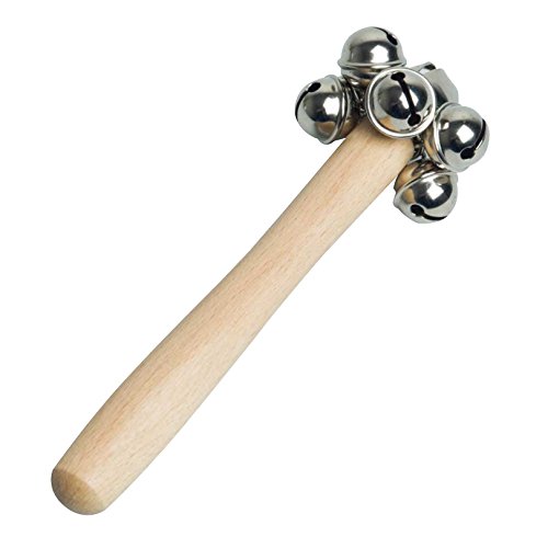ROHEMA Schellenstab, Holzgriff, 5 Glocken