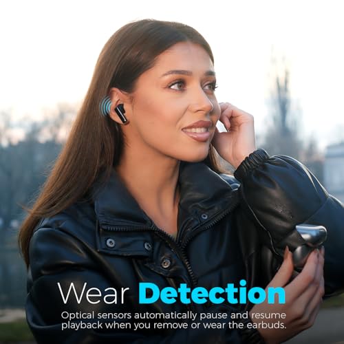 Image of Sound Addicted ZEN6 - Hybrid ANC Earbuds with 6 Microphones, Smart Wear Detection, Dual-Device, Wireless & USB-C Charging, ENC Call Noise Reduction, 42dB Noise Canceling, 35H Playtime