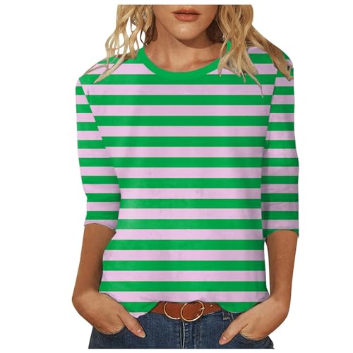 Ringelshirt Damen, Blau Weiss Gestreift, Ringelshirt Damen Rot/weiß Karneval Gestreiftes Ringel-Shirt Langarm Ringelshirt Casual Streifenshirt...
