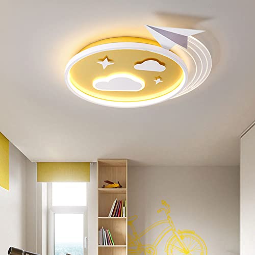 Plafonnier LED dimmable trois couleurs en forme d'avion créatif - 4
