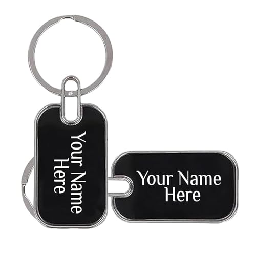 Image of FELSTAR Customised Name Engraved Premium Metal Key Chain | Mirror Finish Personalized Keychain for Doctors, CA, Advocates, Home, Car, Bike & More | Ideal Custom Gift