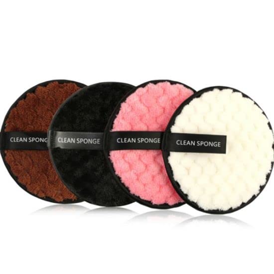 AKADO Women Double-sided Round Shape Makeup Remover Pads for Erasing Heavy Makeup and Clay Masks Multi-functional Multicolor Pack of 2-picture-11