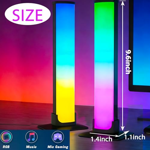 Image of StoneBanks 2Pack Smart RGB LED Light Bar for TV, Multi-Colored WiFi Light Bars Compatible with Alexa and Google Assistant, Scene and Music Modes Lighting for Gaming, Pictures, PC, Room Decoration