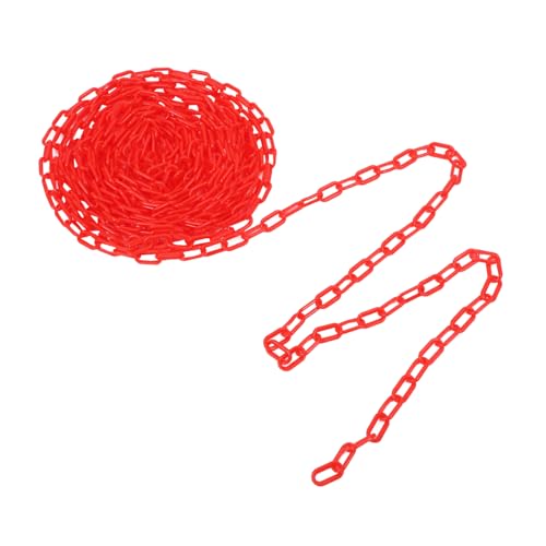 PRETYZOOM Heavy Duty Traffic Chain Barrier Plastic Safety Link for Crowd Control Entrance Barrier Chain Weatherproof Easy to Adjust Length