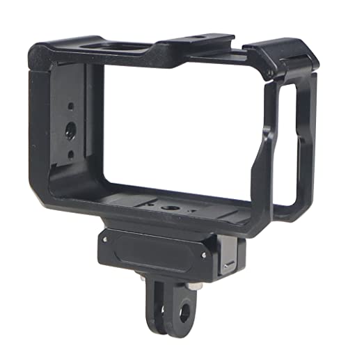 NovelGoal Aluminum Protective Frame Compatible with DJI Action 5pro/4/3 Horizontal and Vertical Shooting Camera Cage with Cold Shoe Slot (Magnet 3in1 Combo)