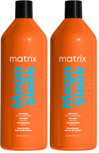 Image of Matrix Mega Sleek Shampoo - Smoothing and Detangling, For Dry, Damaged & Frizzy Hair