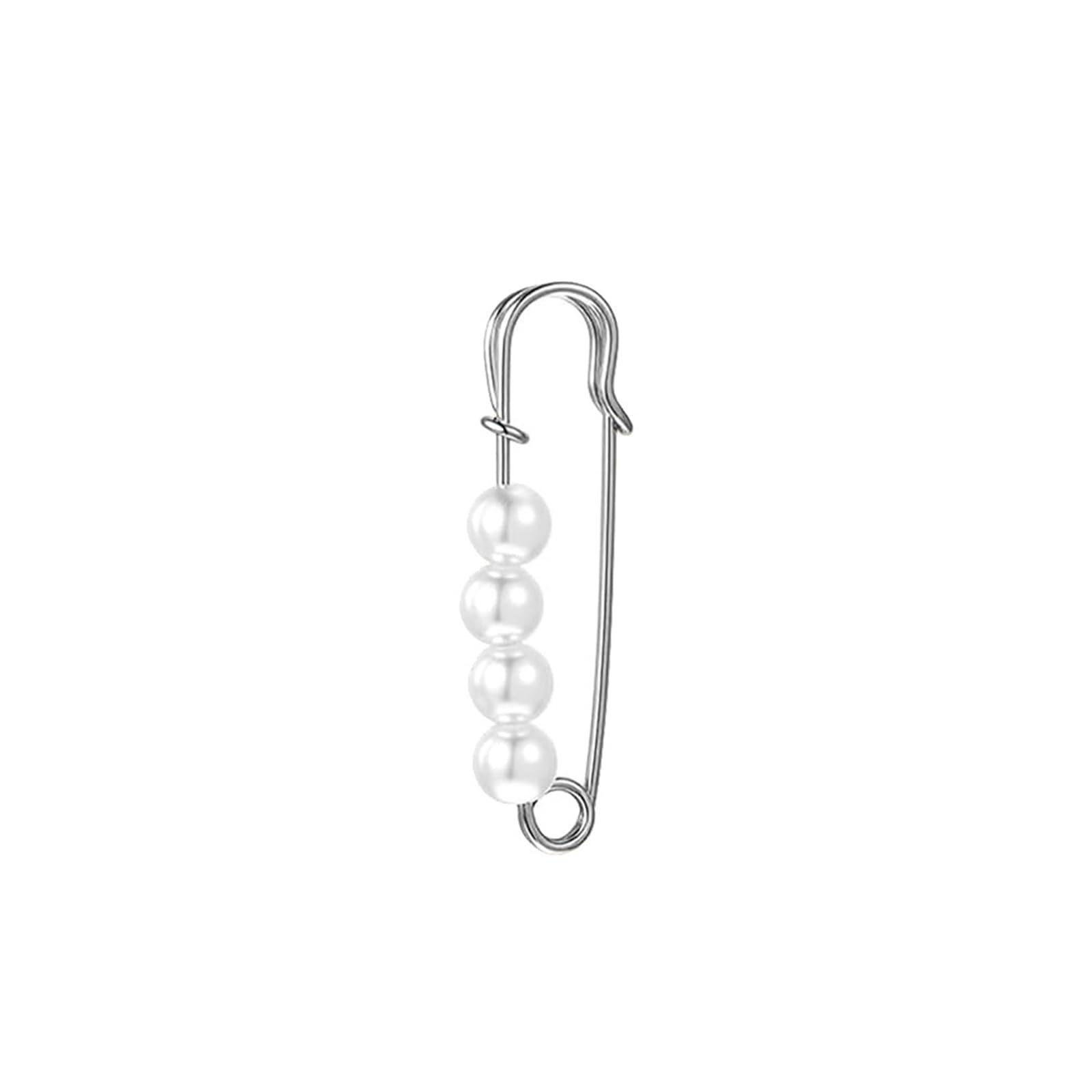 LUYSGBXR Brooch Pin 30pcs Fashion Brooch Pins Clip For Women Clothing Dress Extender Jewelry Making(Silver 3.8cm)