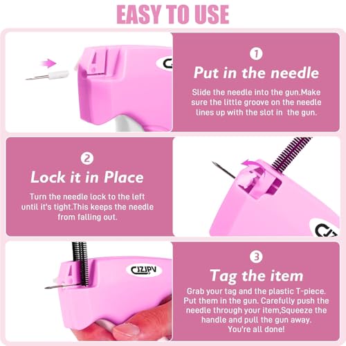 Image of Stitch Gun for Clothes, Stitchy Quick Clothing Fixer, Micro Tagging Gun for Clothing, Mini Sticky Sewing Gun, Stitch Fix Gun, Includes 6 Needles, 1000 Black & 1000 White Fasteners