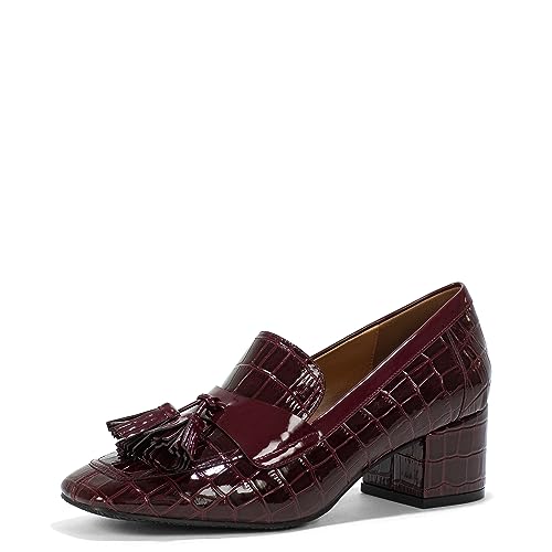 Image of Donald Pliner Women's Kressida Dress Loafers, 2 inch Block Heels for Women, Slip-On Heels for Women