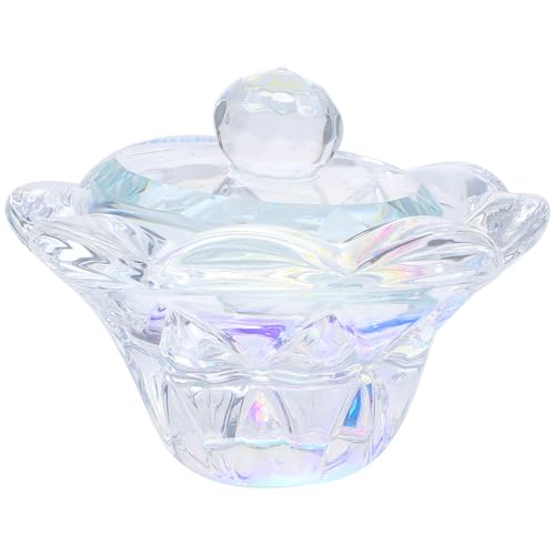 Vaso de cristal para mezcla de uñas con tapa miniatura 1