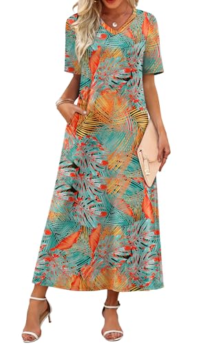 WIHOLL Plus Size Dresses for Curvy Women Resort Wear for Women 2026 Short Sleeve Casual Summer Dress...