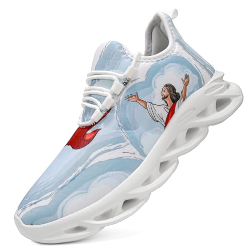 Image of DLWKIPV Men Running Shoes Men's Tennis Shoes Lightweight Breathable Fashion Sneakers Non Slip Workout Gym Shoes for Running
