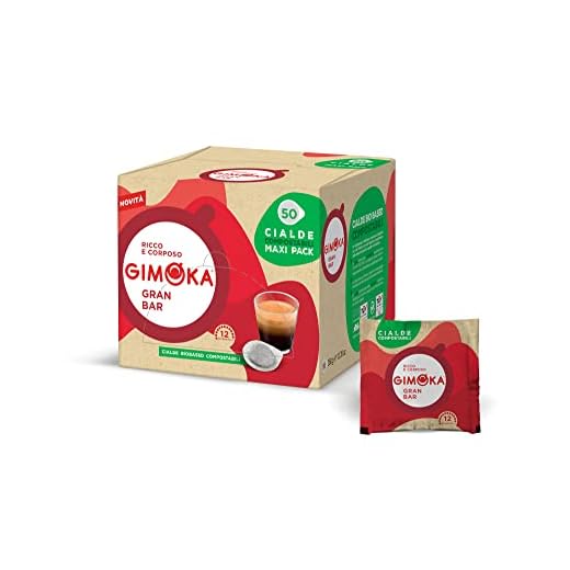 Gimoka - Compatibile Per Easy Serving Espresso - Cialde Ese 44-50 Cialde - Gusto GRAN BAR INTENSO - Intensità 12 - In Carta Compostabile