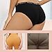 Allxwek Women's Cotton Underwear Fashion Seamless Bikini Mid Waist Panties 6-Pack 3411 BL-M