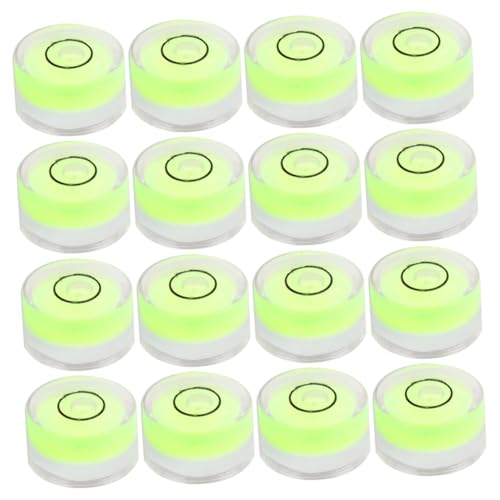 WOONEKY 16個 万向径水平泡 高精耐温緑色丸型バブル水平器 多用途用水平測定器