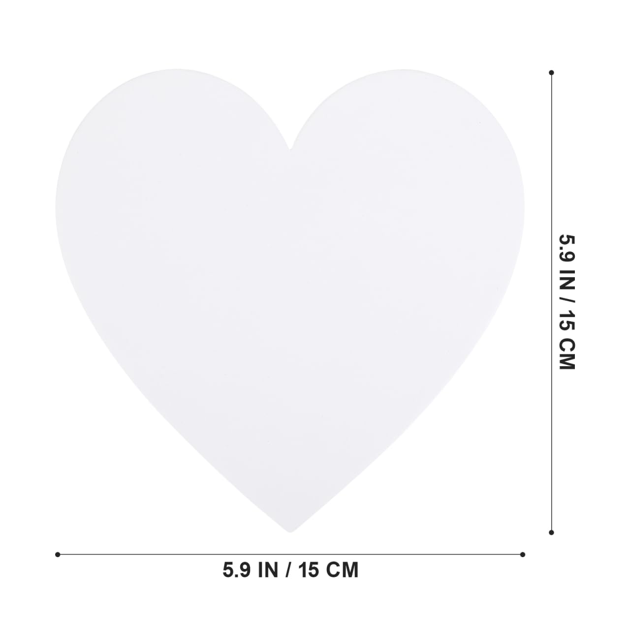 Healifty Pannelli in Tela a Forma Di Cuore 5 Pezzi 5.91x5.91 per Pittura Ad Olio Acrilico