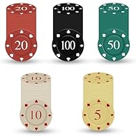 Safety Material: The Poker Chips are made of high quality plastic not easy to damage, comfortable to the touch, you can use them for a long time. The picture may be slightly off-color due to the lighting Product Size: The The diameters size of Plasti...