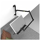 RONVEI Wall Mount Laptop Stand - Swing/Tilt/Rotate Adjustable Screen Mount for 13-17 inch Laptops