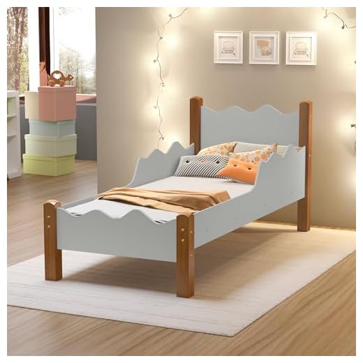 Cama Juvenil Doçura Mel/Cinza Estrado Reforçado Infantil