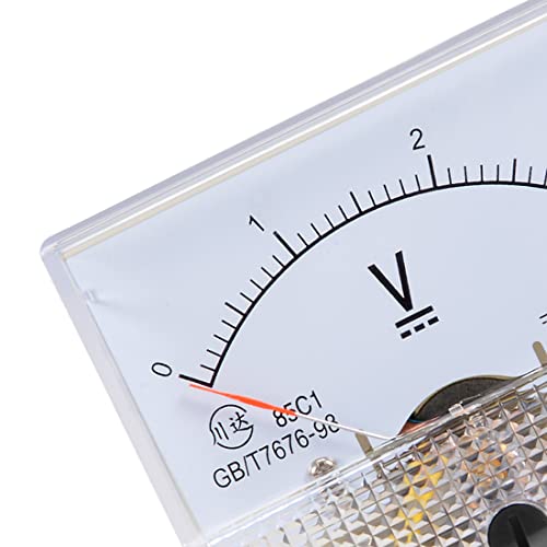Image of uxcell DC 0-3V Analog Panel Voltage Gauge Volt Meter 85C1 2.5% Error Margin